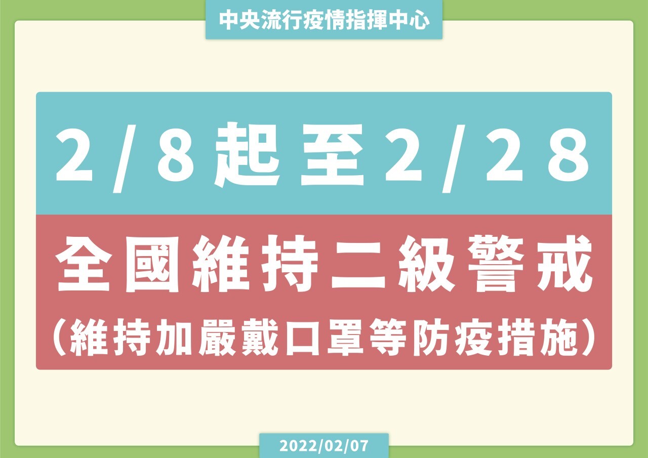 維持二級警戒