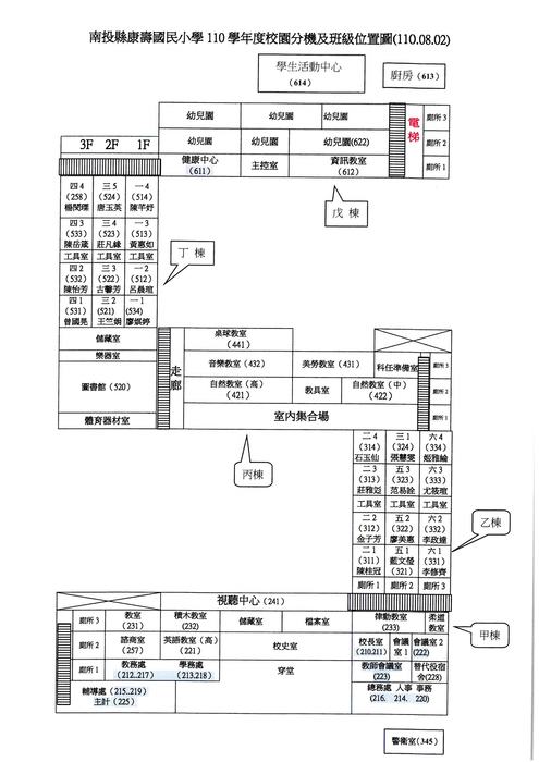班級教室平面圖