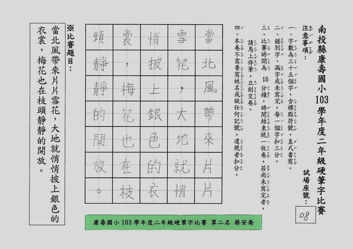 第二名 蔡安喬